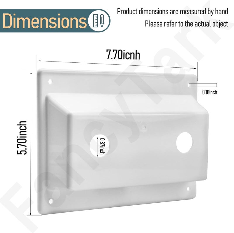 FancyTark White Faucet Bezel Stand Off Faucet Cover for RV Caravans Shower RV Camper Trailer Shower Plate Replacement Part - Image 2